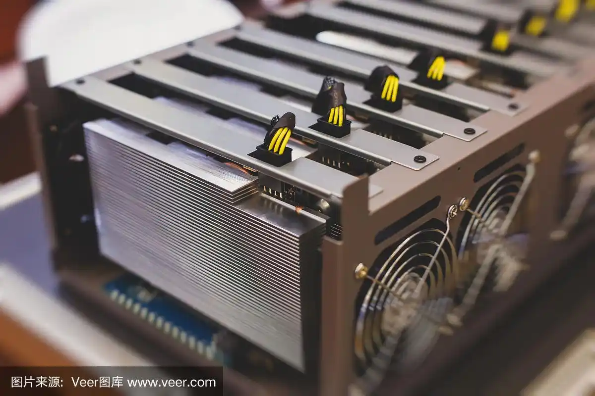 A large-scale mining farm with cooling infrastructure
